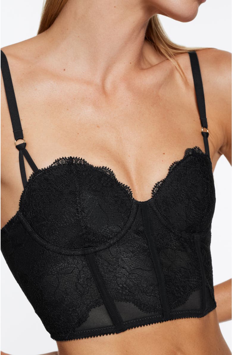 Pepper Lace Corset Top, Alternate, color, Black