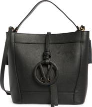 VALENTINO BY MARIO VALENTINO Callie Medallion VLOGO Leather Bucket Bag