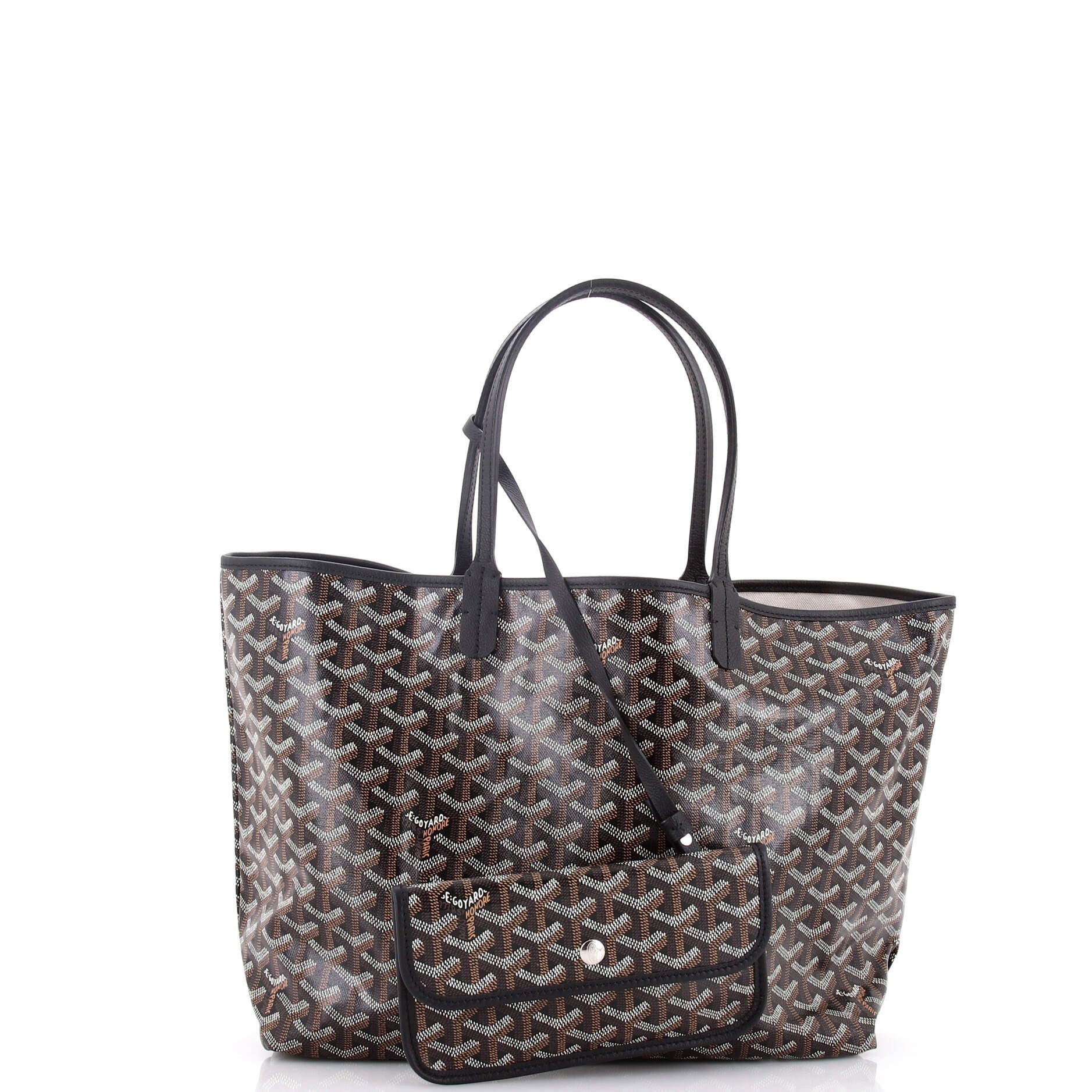 Pre-Owned Goyard Saint Louis Tote Coated Canvas PM, Alternate, color, Black
