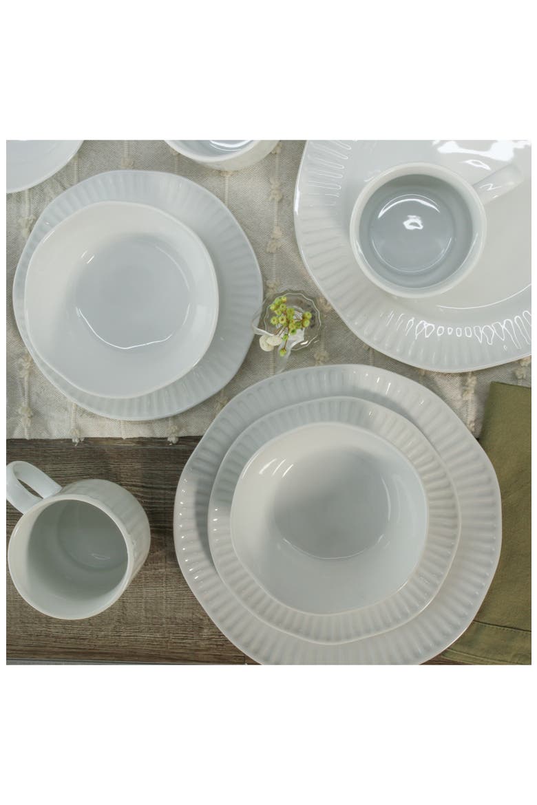 16-Piece White Clonnade Dining Set, Alternate, color, WHITE