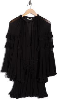 Alice + Olivia Adaline Ruffle Long Sleeve Minidress