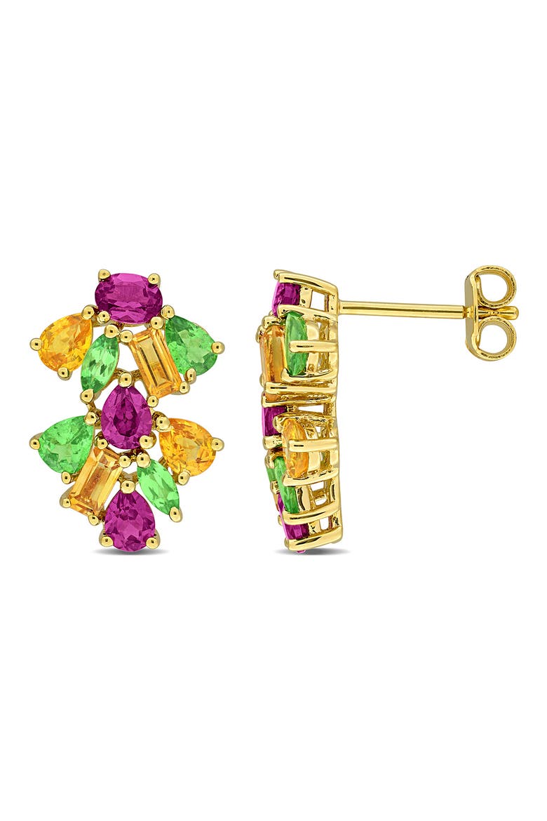 Mixed Gemstone Drop Earrings, Main, color, MULTICOLOR