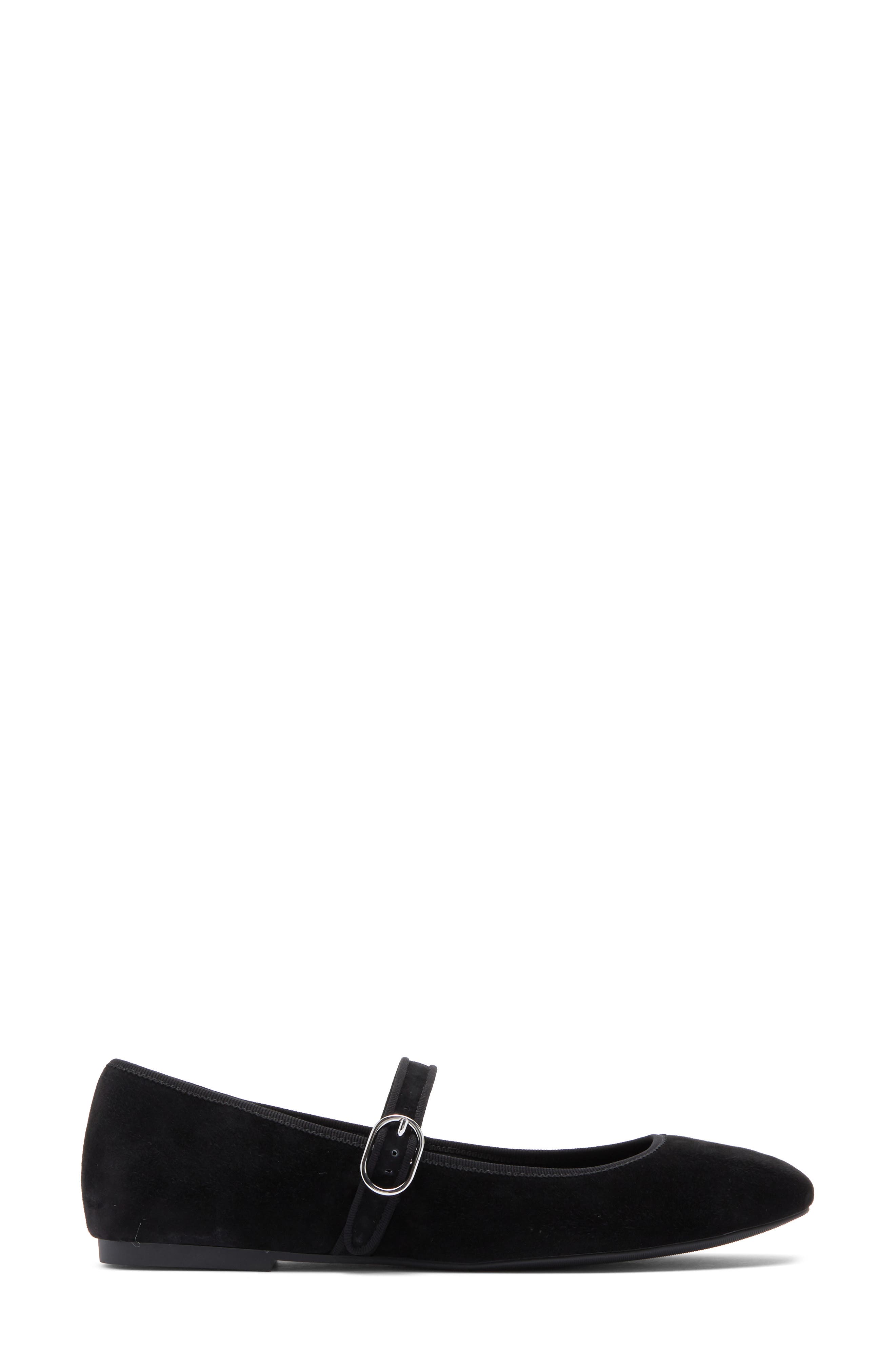 Stuart Weitzman Alice Mary Jane Flat, Alternate, color, Black