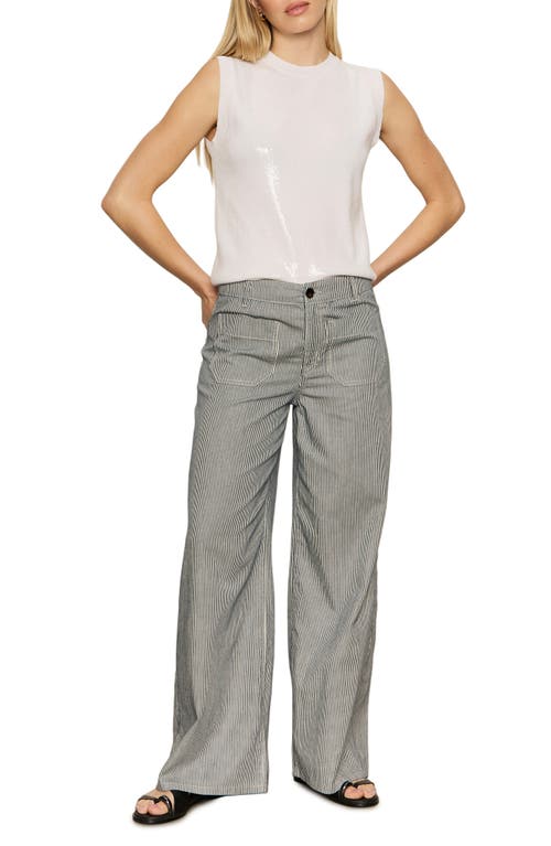 Sanctuary The Marine Stripe Patch Pocket Wide Leg Pants