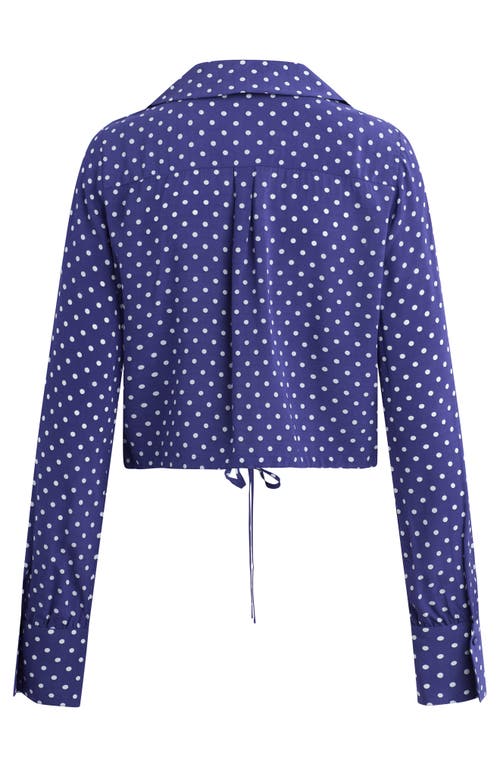 Shop Favorite Daughter The Parker Polka Dot Long Sleeve Button-up Shirt In Venetian Ditsy Dot