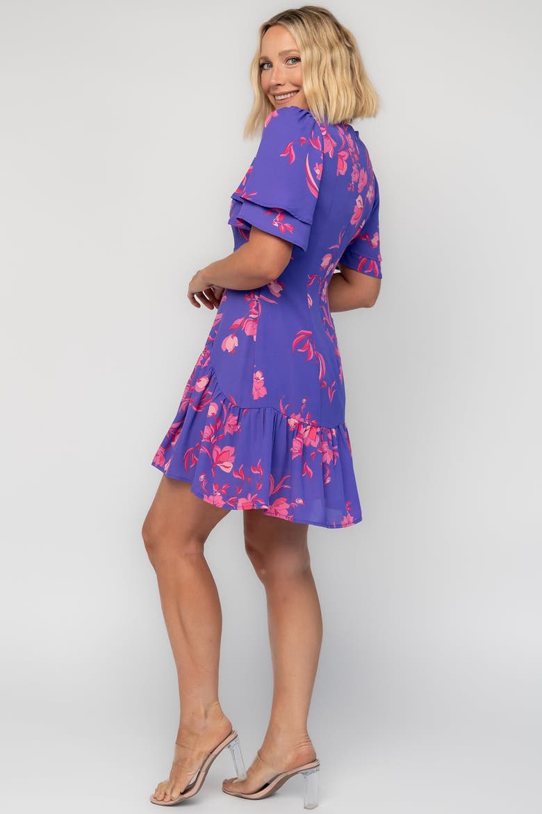 Raya Short Dress, Alternate, color, Purple Multi