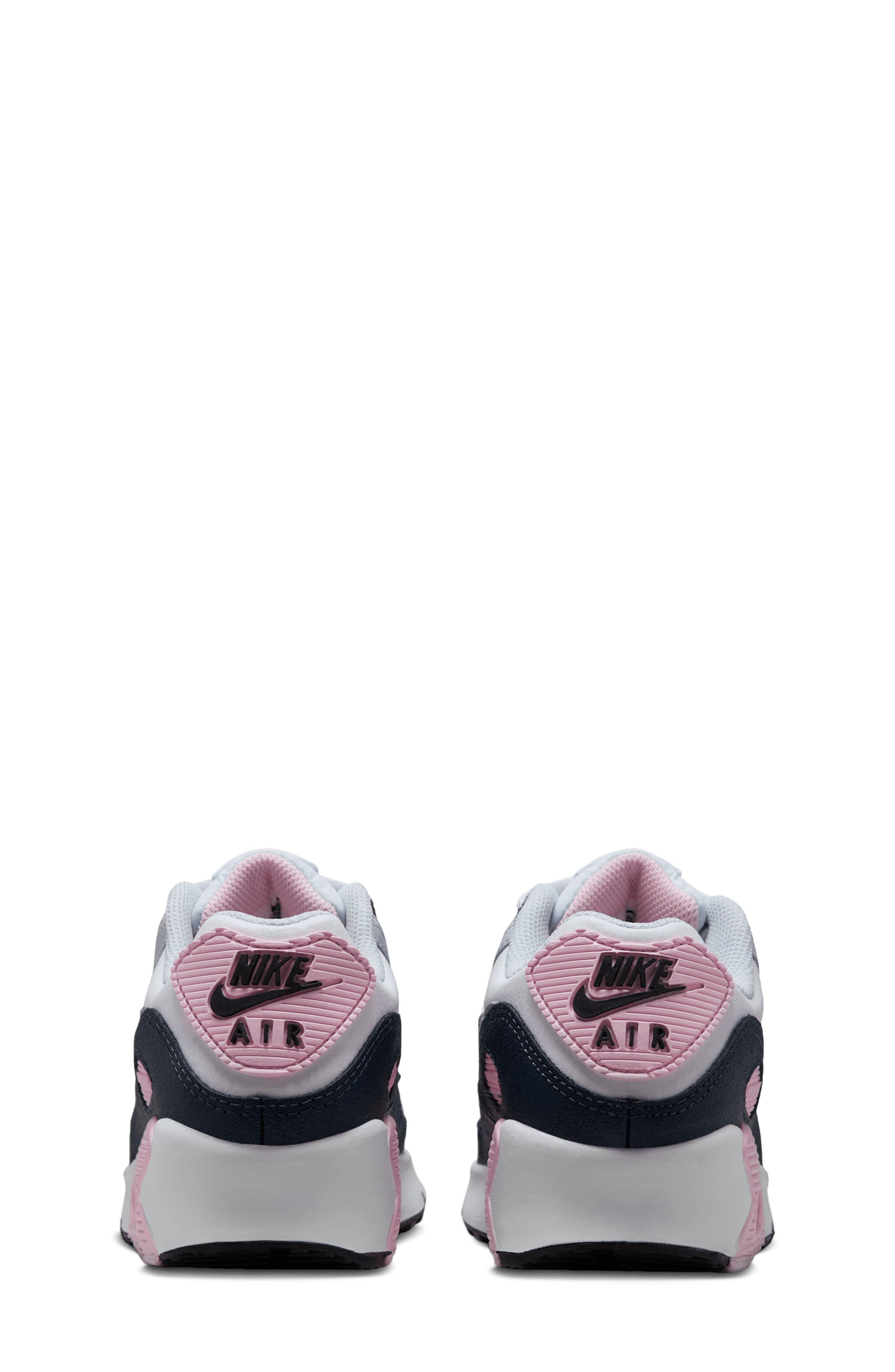 Nike Kids' Air Max 90 Sneaker, Alternate, color, 134 White/Pink Foam/Ar