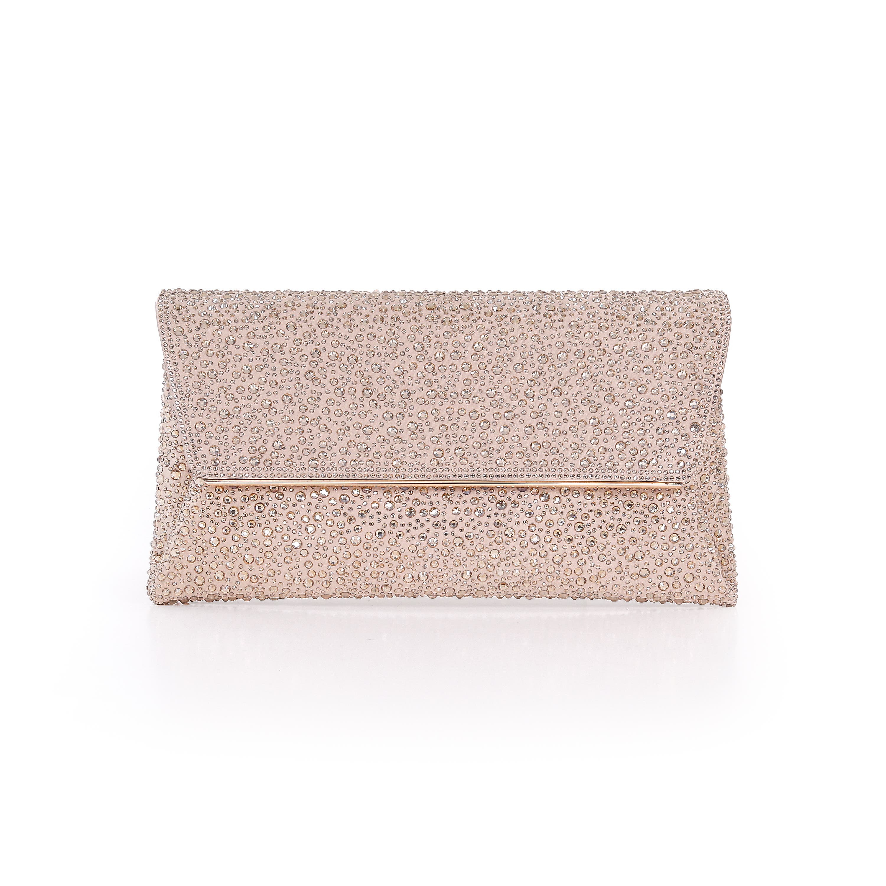 Juliet Mixed Crystal Envelope Clutch, Main, color, Champagne