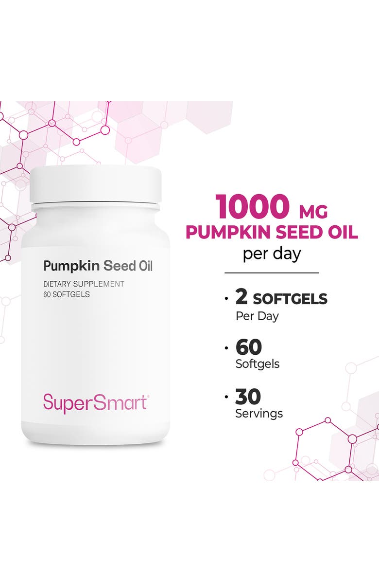 SuperSmart Pumpkin Seed Oil 1000mg, Alternate, color, NO COLOR