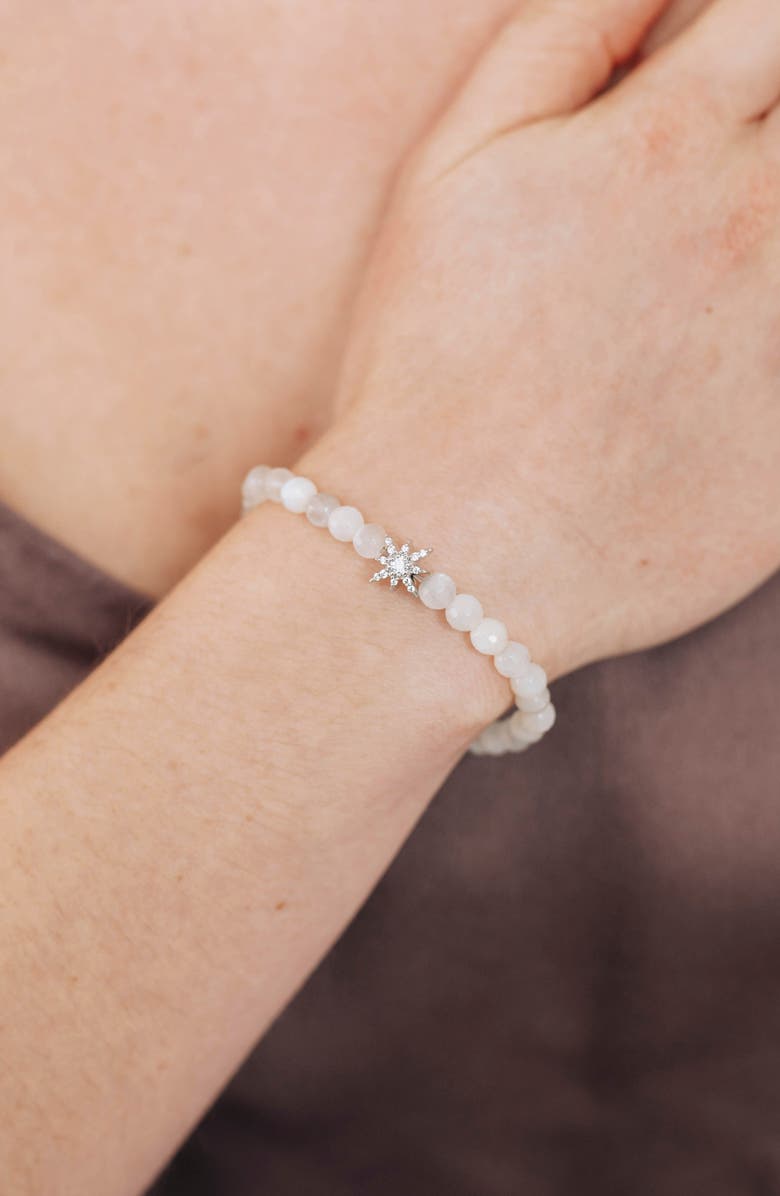 Anzie Bohème Starburst Stone Bead Bracelet, Alternate, color, Moonstone