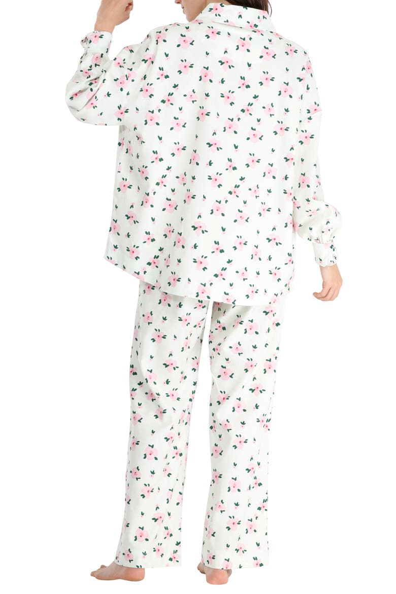 Golden Hour Cotton Twill Pajamas, Alternate, color, CREAM FLORAL