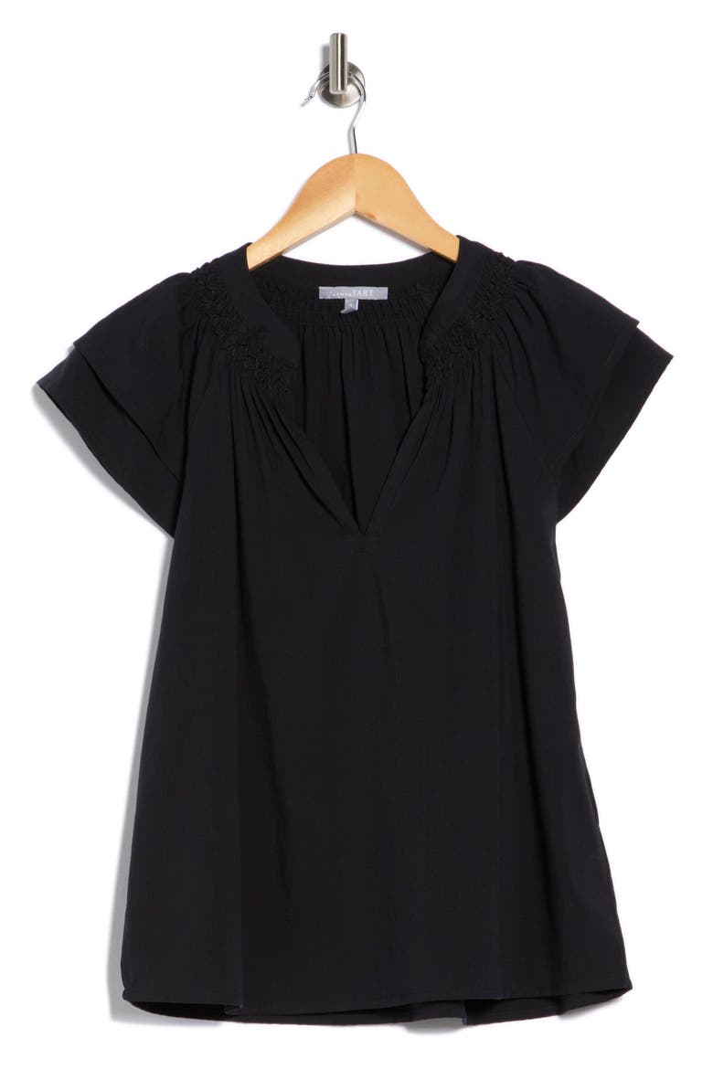 Brynn Short Sleeve Top, Alternate, color, BLACK