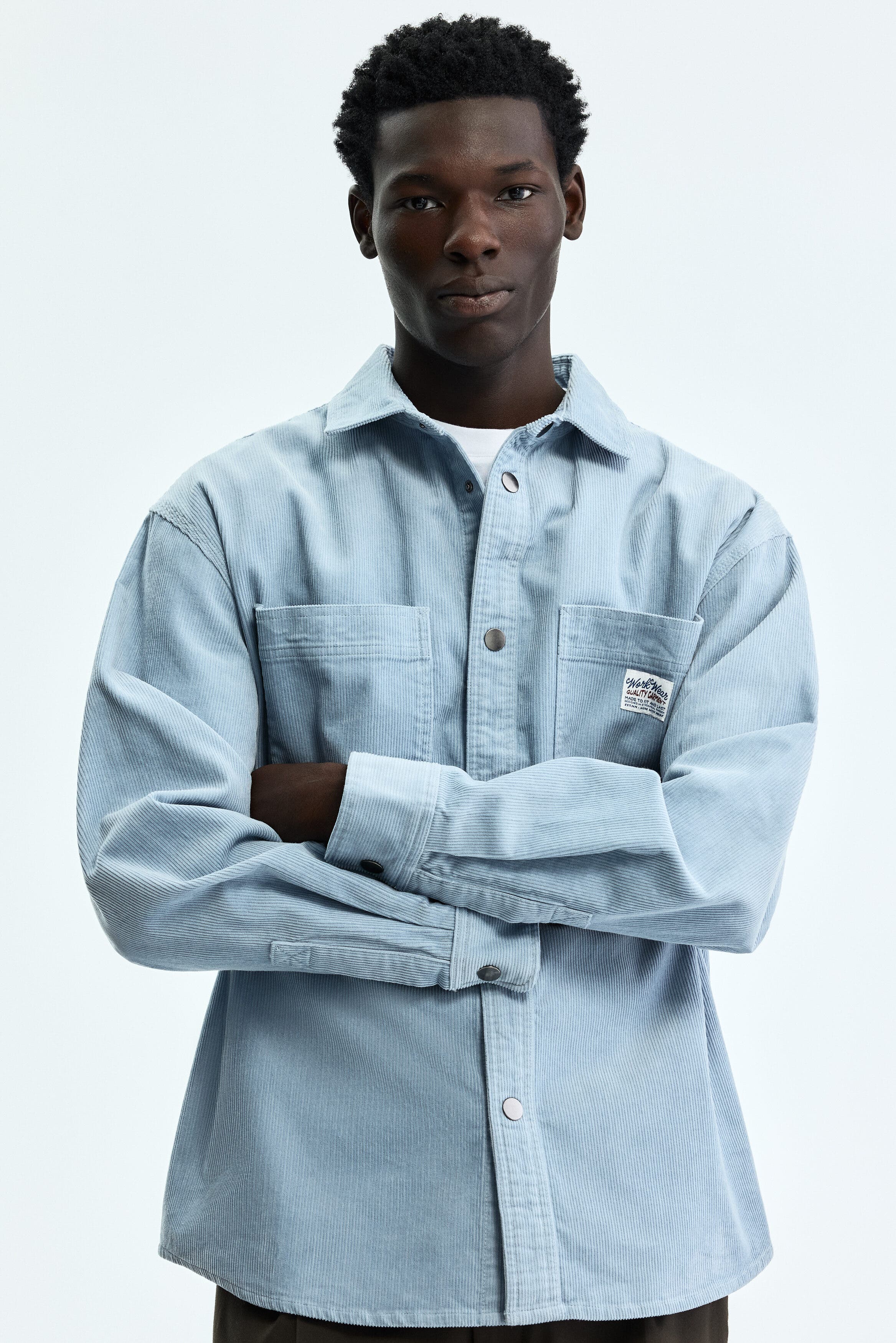 Oversized cotton corduroy shirt - image 2