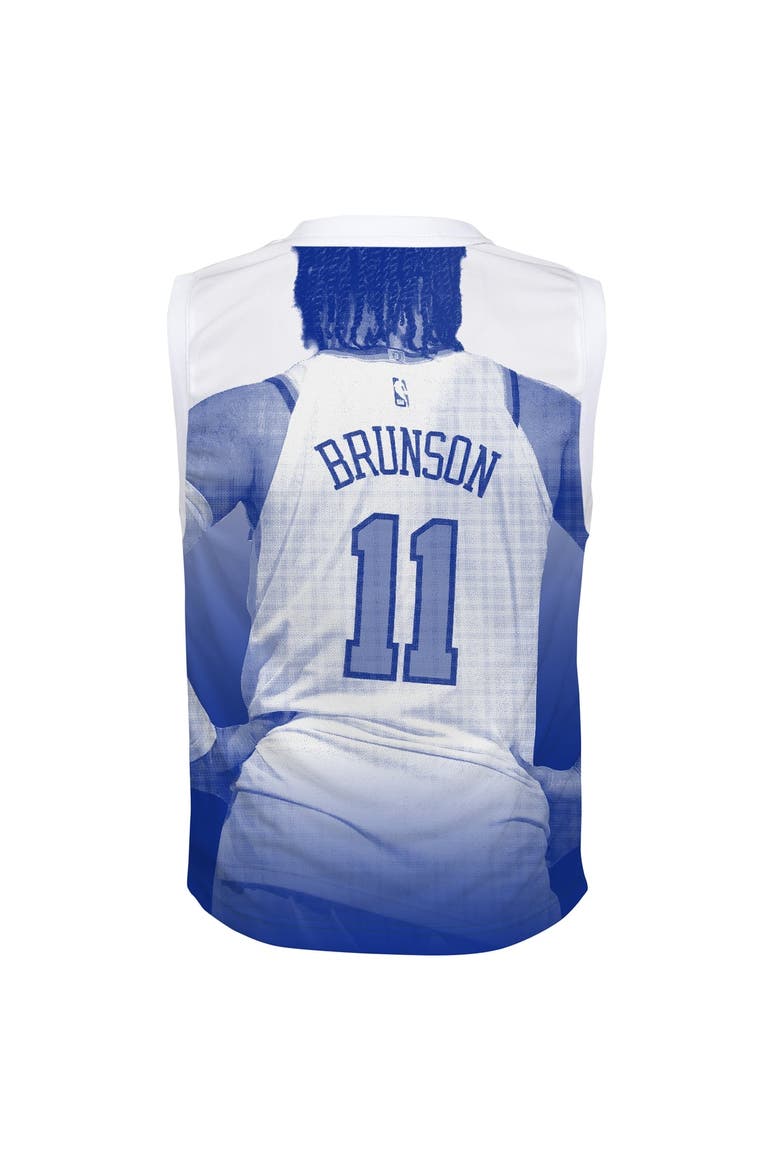 Youth Outerstuff Jalen Brunson Blue New York Knicks Hometown Fashion Jersey, Alternate, color, Blue