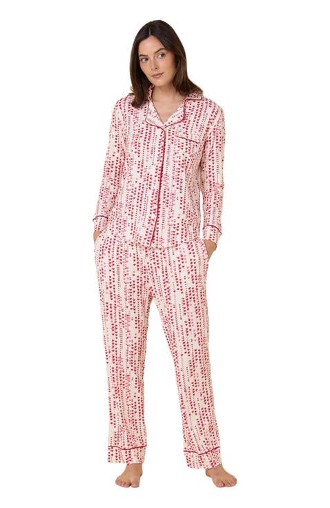 Pima Knit Pajama Floral Set