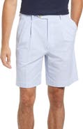 Berle Pleated Seersucker Shorts