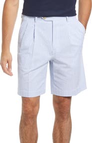 Berle Pleated Seersucker Shorts