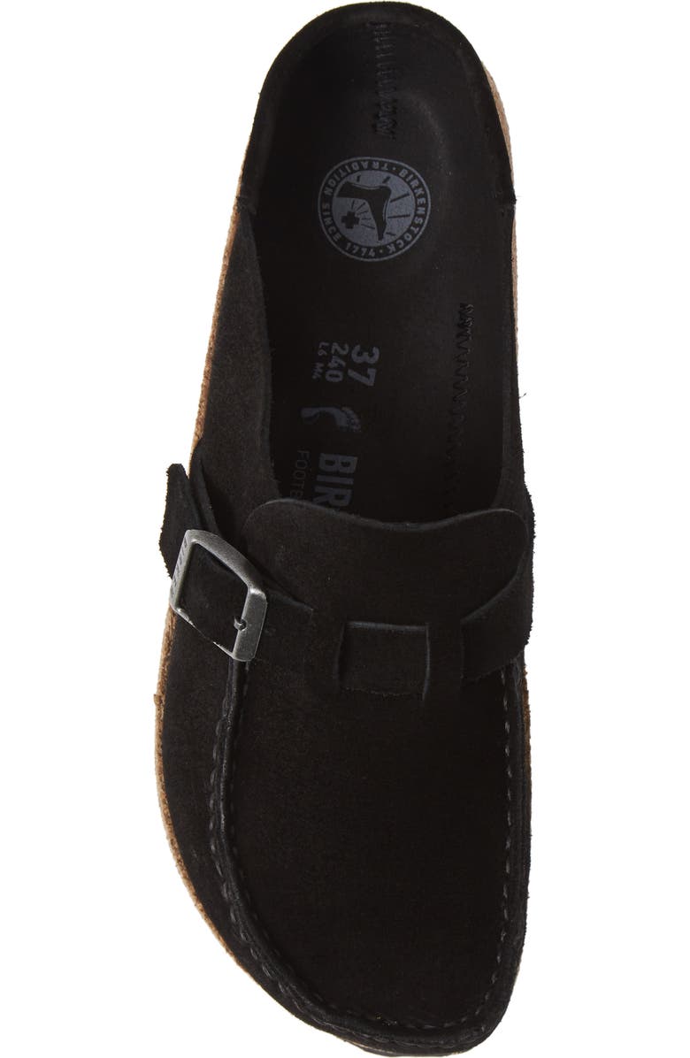 Birkenstock Buckley Clog, Alternate, color, Black Suede