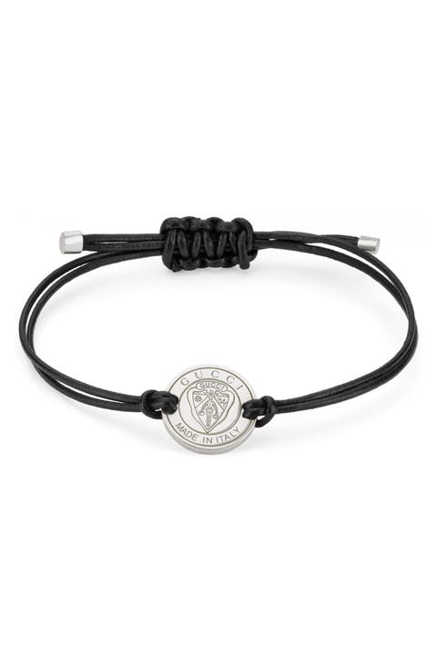 Crest Leather Cord Bracelet