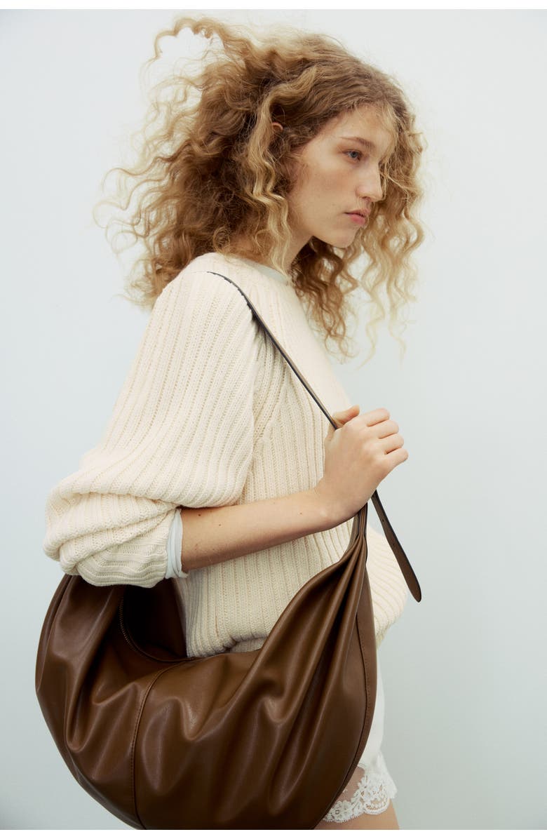 H&M Rib-knit Jumper, Alternate, color, Light Beige