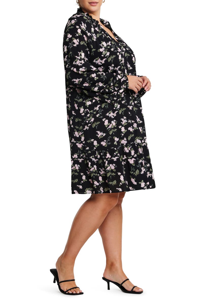 Estelle Pink Blossom Long Sleeve Floral Print Dress, Alternate, color, 