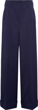 Maison Common Wide Leg Pants With Cuff