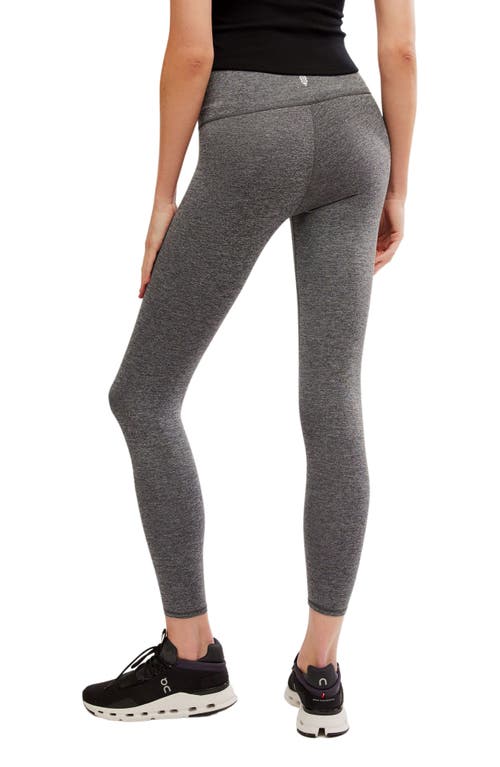 Shop Free People Never Better Heathered Leggings In Black Heather