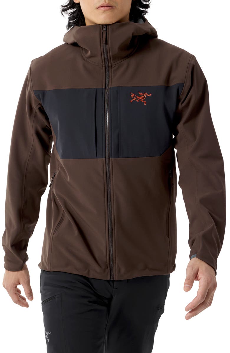Arc'teryx Gamma MX Hooded Jacket, Main, color, Carob/ Black/ Dynasty
