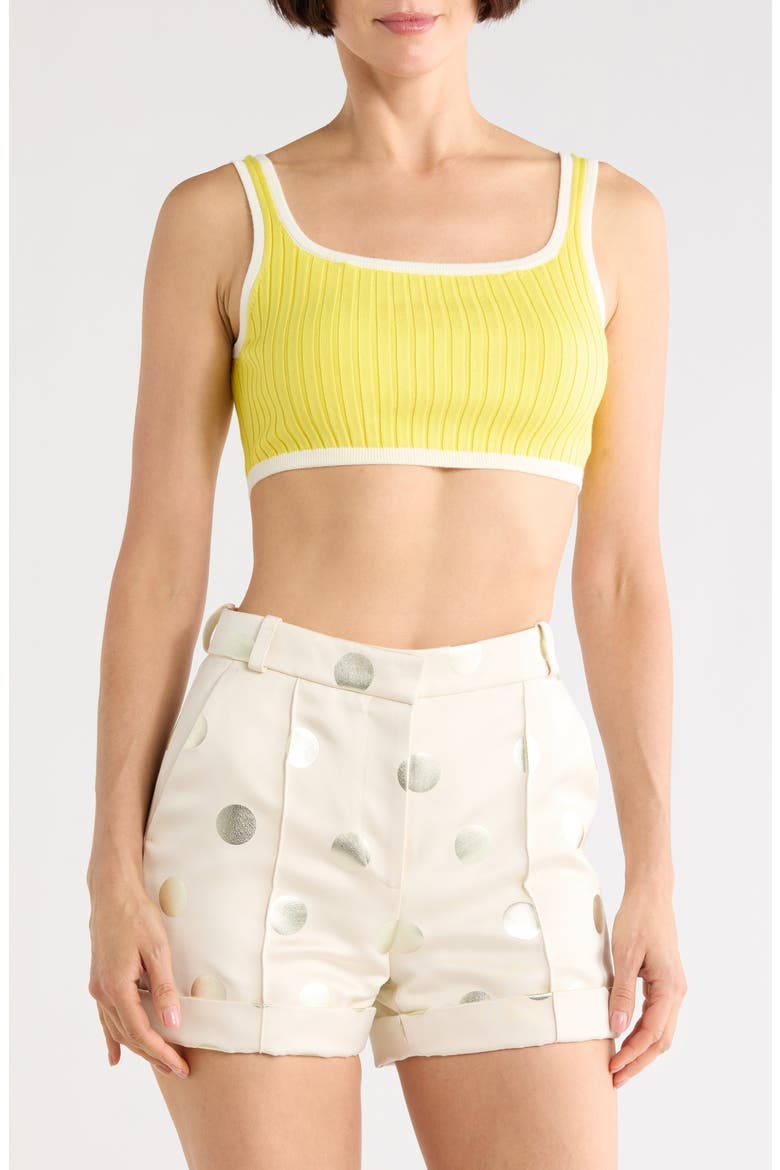 Ribbed Bralette, Main, color, LEMON