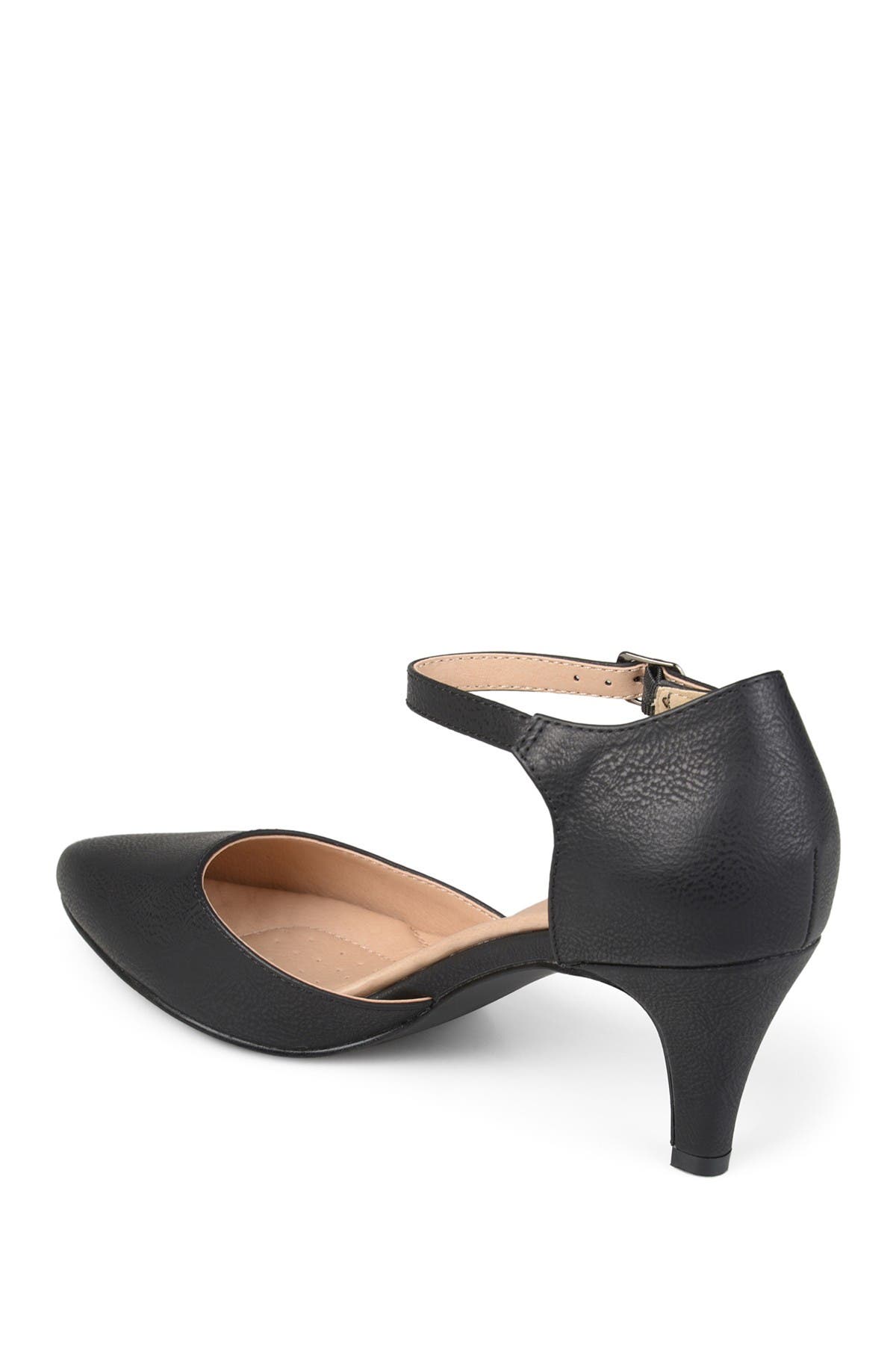 Journee Collection Bettie Ankle Strap Pump - Wide Width Available, Alternate, color, Black