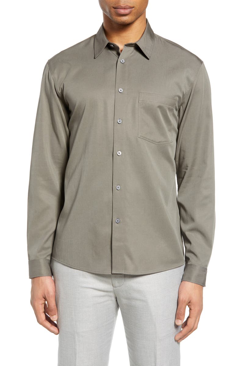 Club Monaco Solid Button-Up Shirt, Main, color,