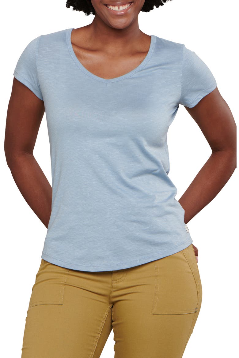 Marley II Organic Cotton Blend T-Shirt, Main, color, WEATHERED BLUE
