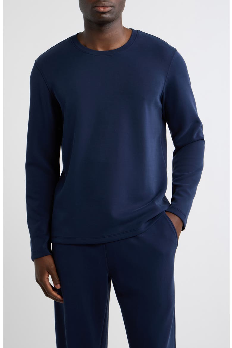 Soft Long Sleeve Pullover, Main, color, SPACE NAVY
