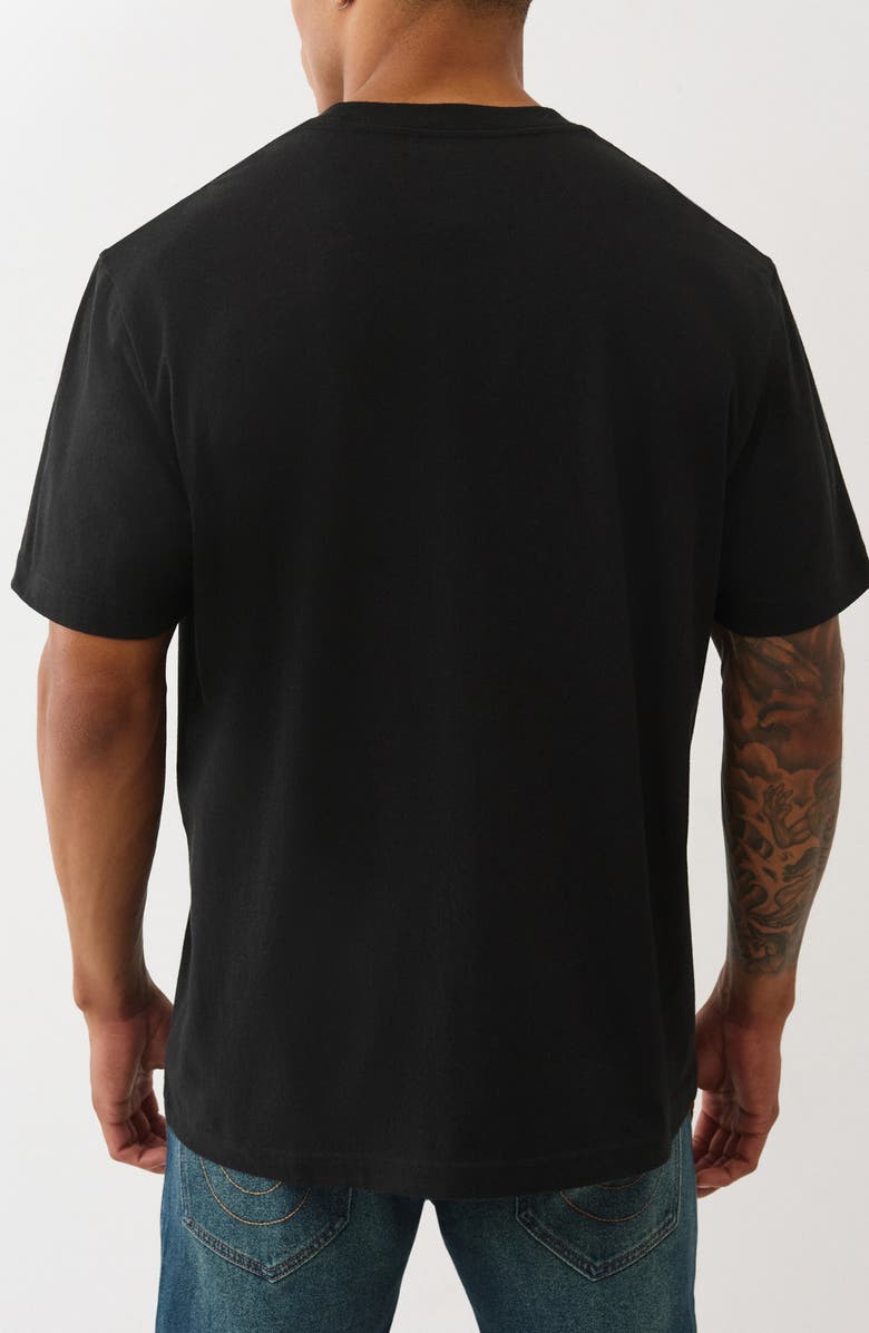 True Religion Heavy Ribbon Cotton T-Shirt, Alternate, color, Jet Black