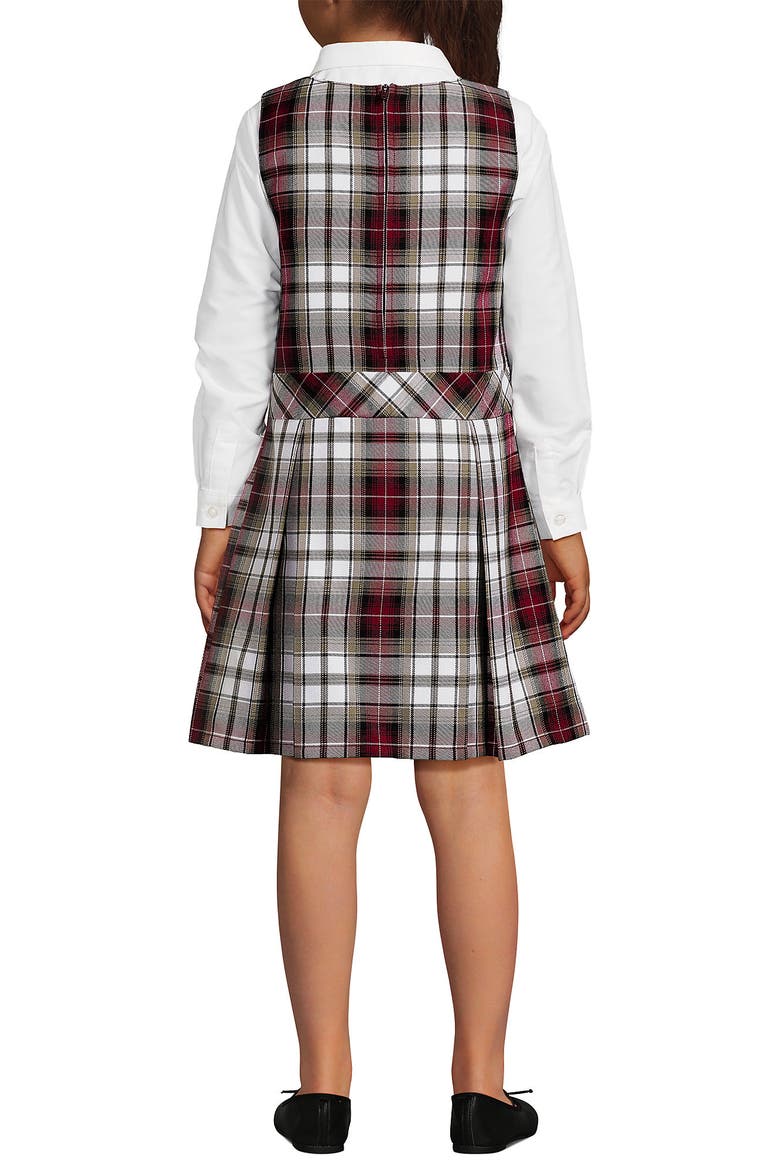 Girls Uniform Plaid Jumper, Alternate, color, Garnet/Khaki Plaid