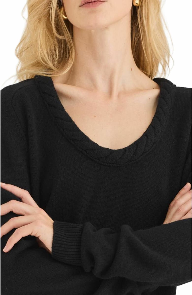 Rebecca Taylor Frankel Sweater, Alternate, color, Black