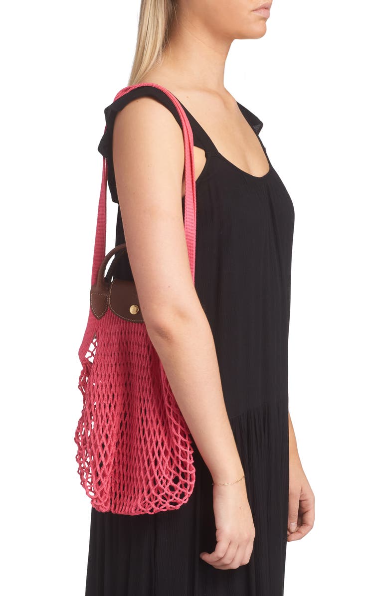 Longchamp Le Pliage Filet Knit Shoulder Bag, Alternate, color, Candy