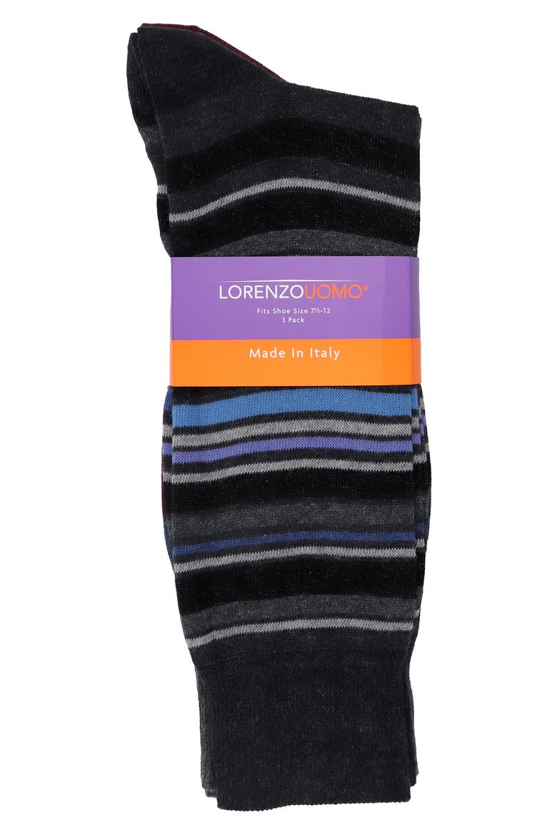 Dress Crew Socks - Pack of 3, Alternate, color, CHARCOAL
