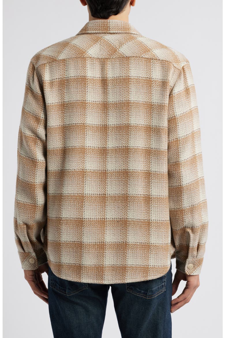 Berkshire Plaid Flannel Shirt Jacket, Alternate, color, SIENNA SUNSET