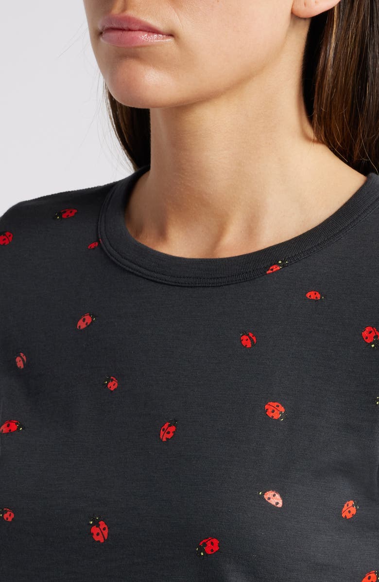rag & bone Ladybug Print Cotton T-Shirt, Alternate, color,