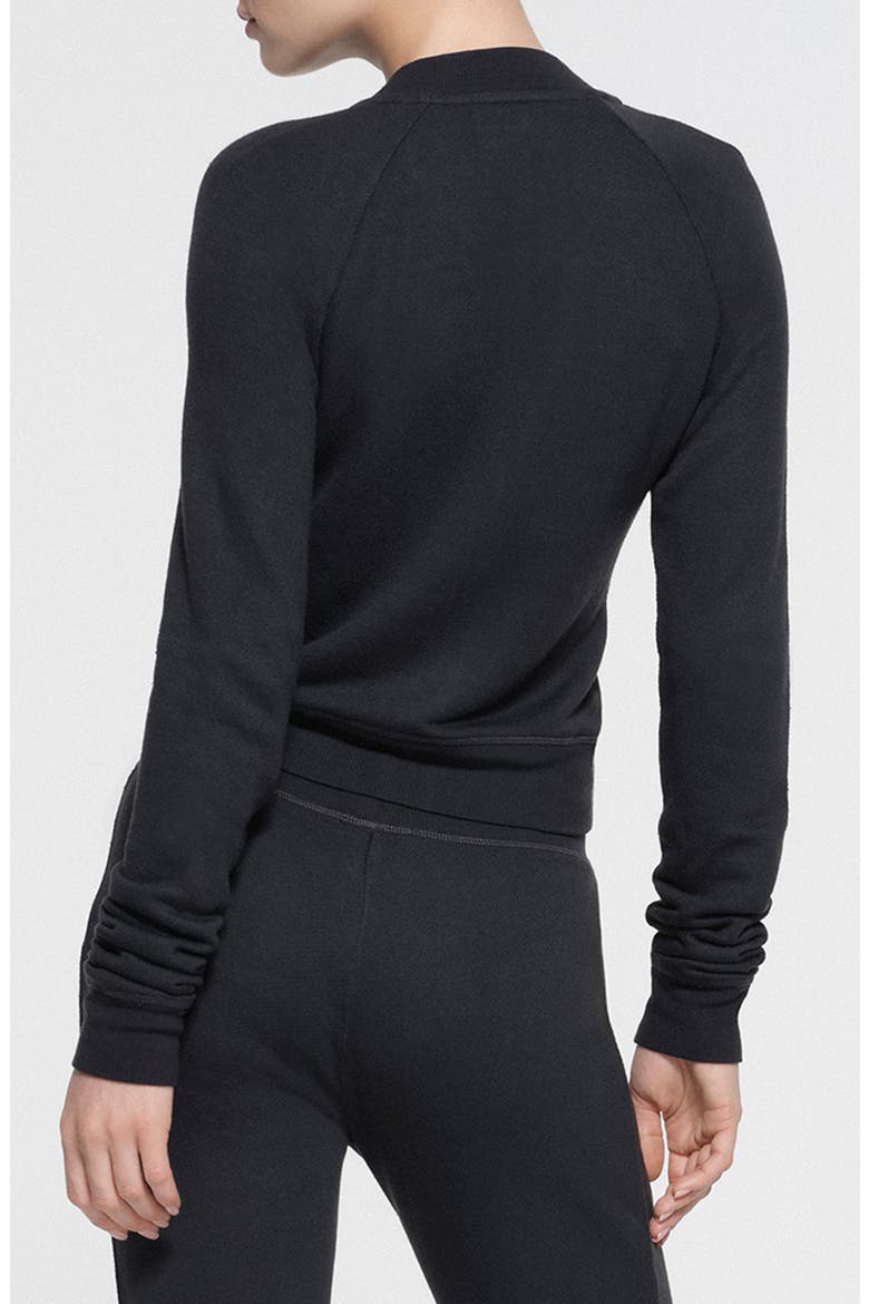 Light French Terry Shrunken Zip Up, Alternate, color, ASH