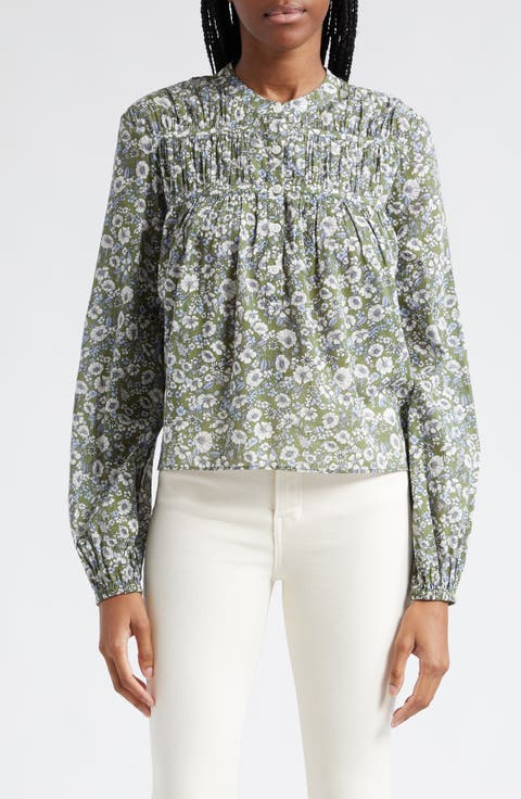 Bonalie Print Smocked Top