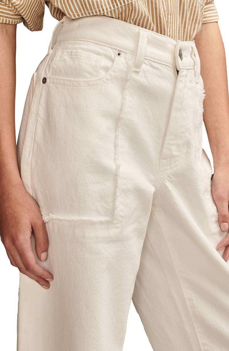 Lucky Brand Lucky Legend Patch Pocket High Waist Wide Leg Jeans, Alternate, color, Fresh Start