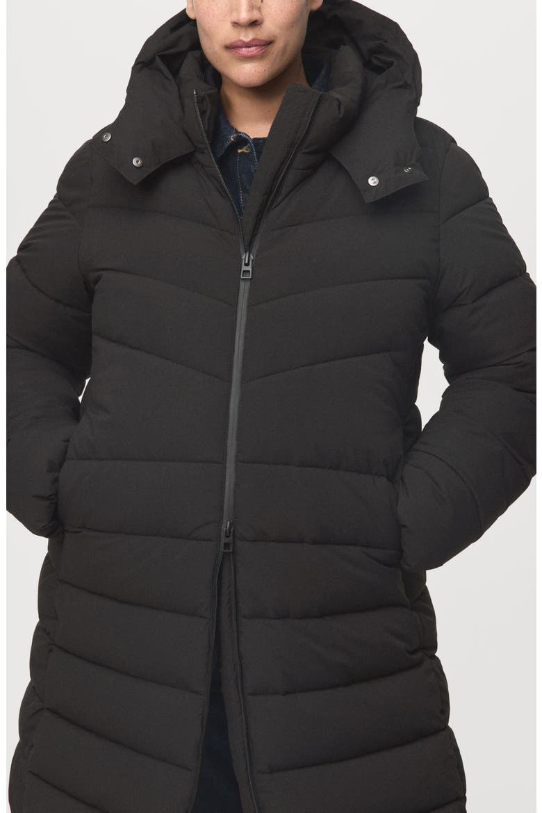 Quilted Puffer Coat, Alternate, color, BLACK