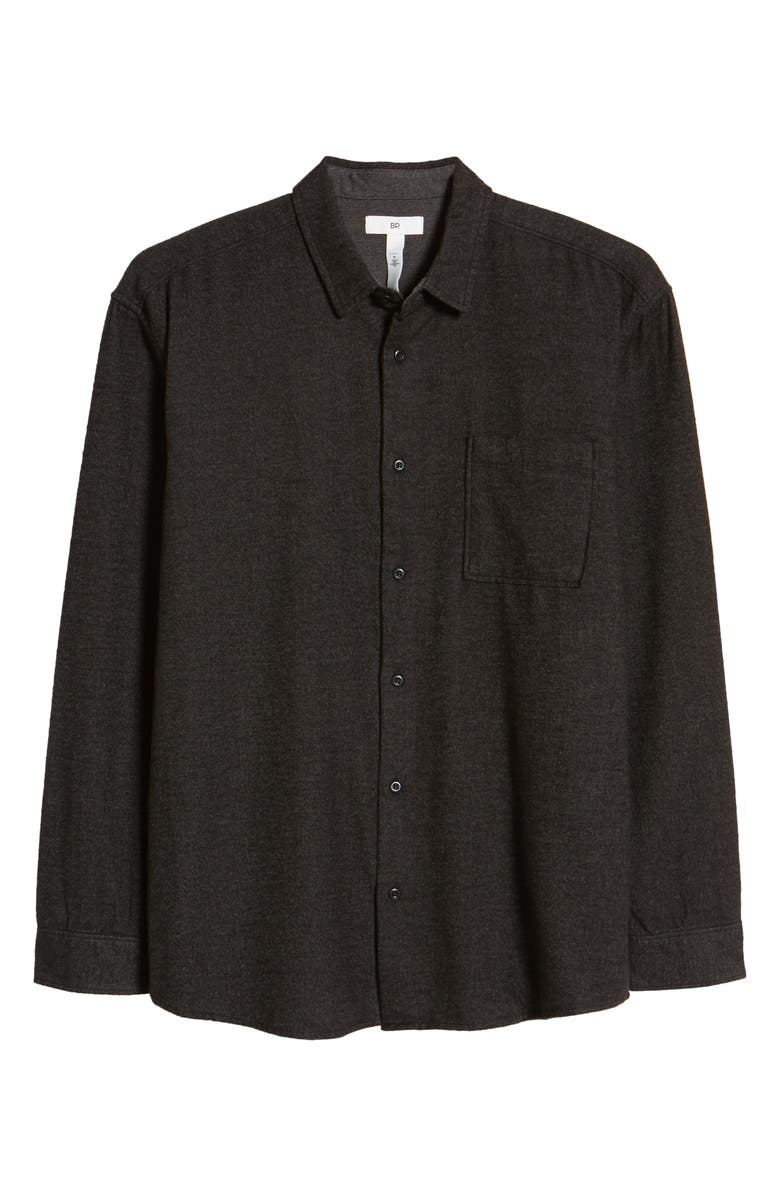 BP. Solid Flannel Button-Up Shirt, Alternate, color, 