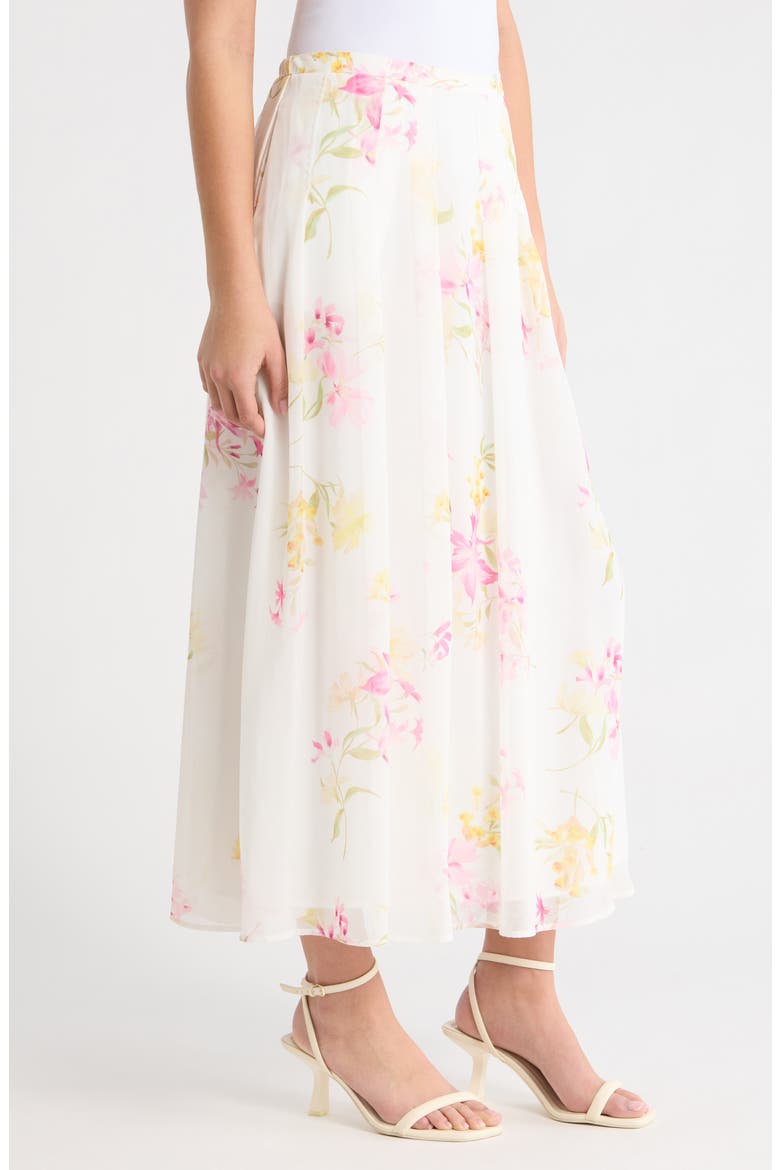 Floral Maxi Skirt, Alternate, color, LEMON CREAM