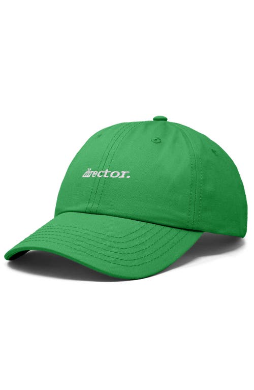 Shop Dalix Director Embroidered Low Crown Cap In Kelly Green