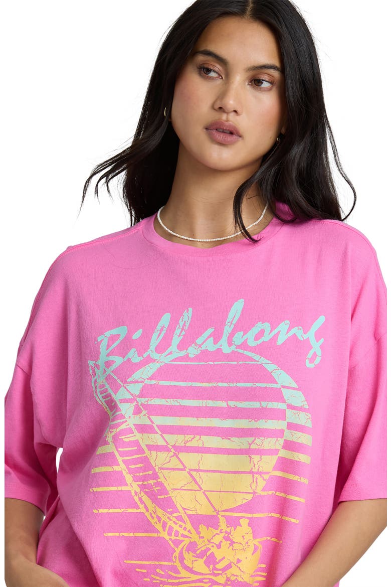 Every High Tide Oversize Cotton Graphic T-Shirt, Alternate, color, GUAVA