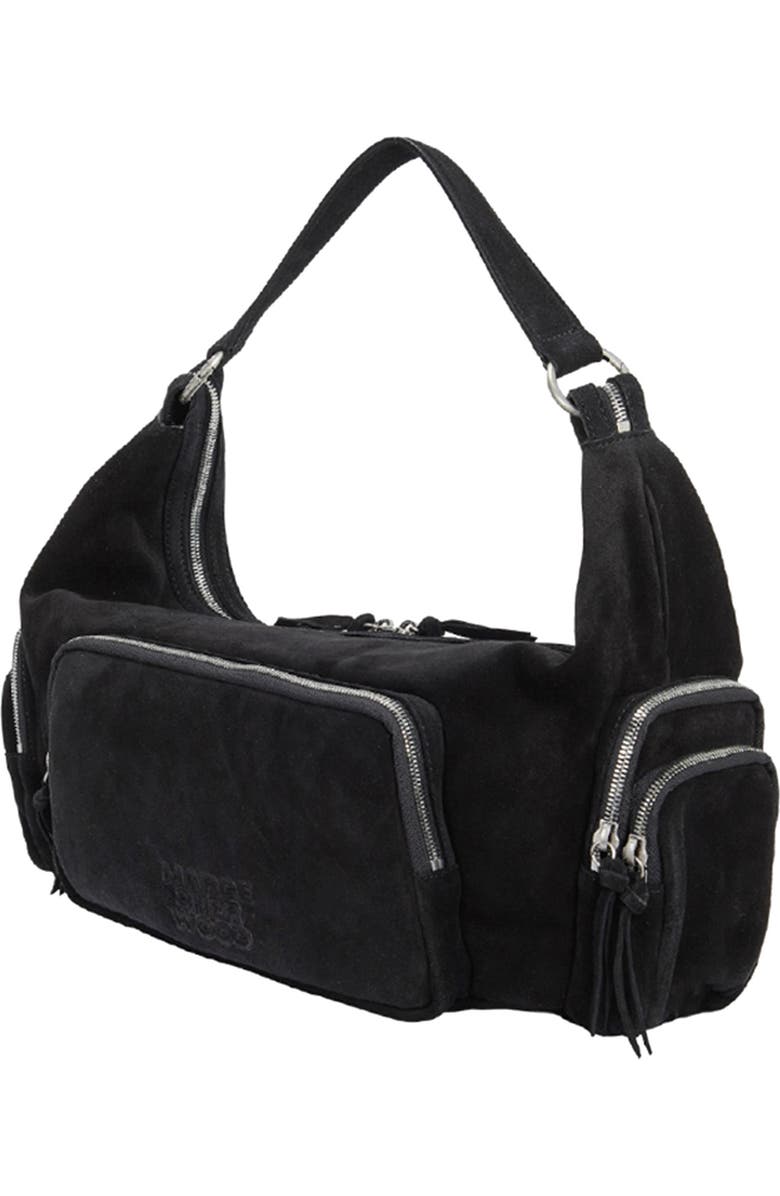 MARGESHERWOOD City Suede Hobo Bag, Alternate, color, Black Suede