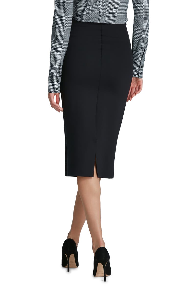 Neoprene Ceo Midi Skirt, Alternate, color, BLACK